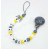 Renard Gris et Jaune Silicone en silicone