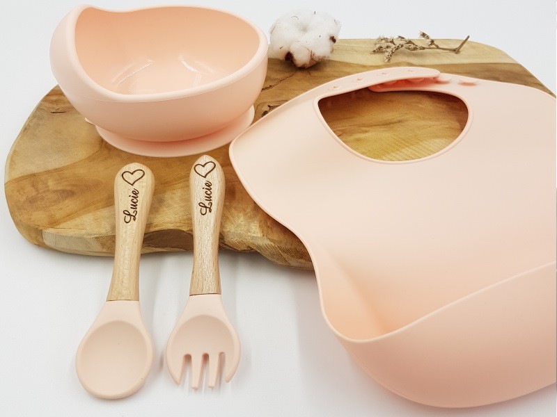 Couverts Bébé Personnalisés En Bois Avec Prénom | Fourchette Et Cuillère Écologiques