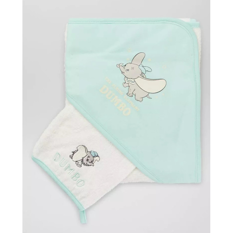 Cape de bain-au prenom-Cape de Bain personnalisée Dumbo vert