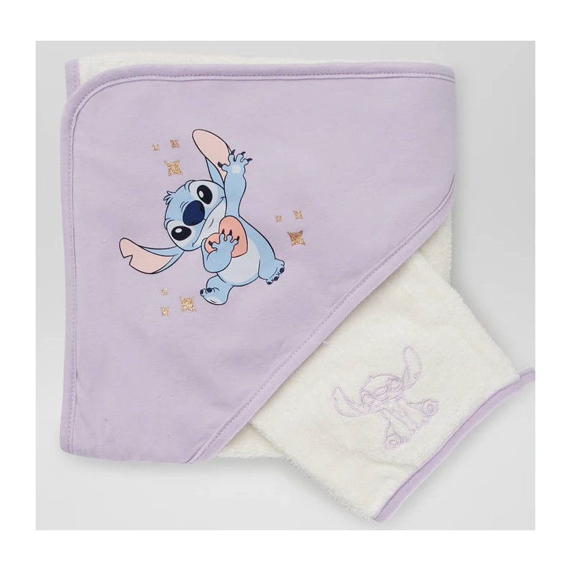 Cape de bain-au prenom-Cape de Bain personnalisée Stitch