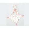 Doudous personnalisés-au prenom-doudou Panpan crème petite fleur