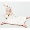 Doudous personnalisés-au prenom-doudou Panpan crème petite fleur
