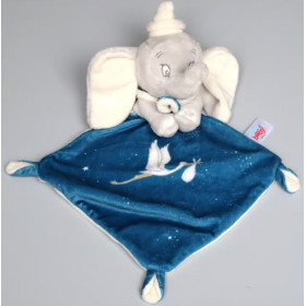 Doudous personnalisés-au prenom-Dumbo gris bleu cigogne