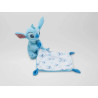 Doudous personnalisés-au prenom-Stitch bleu clair et motifs