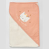 Cape de bain-au prenom-Cape de Bain personnalisée chat rose + gant