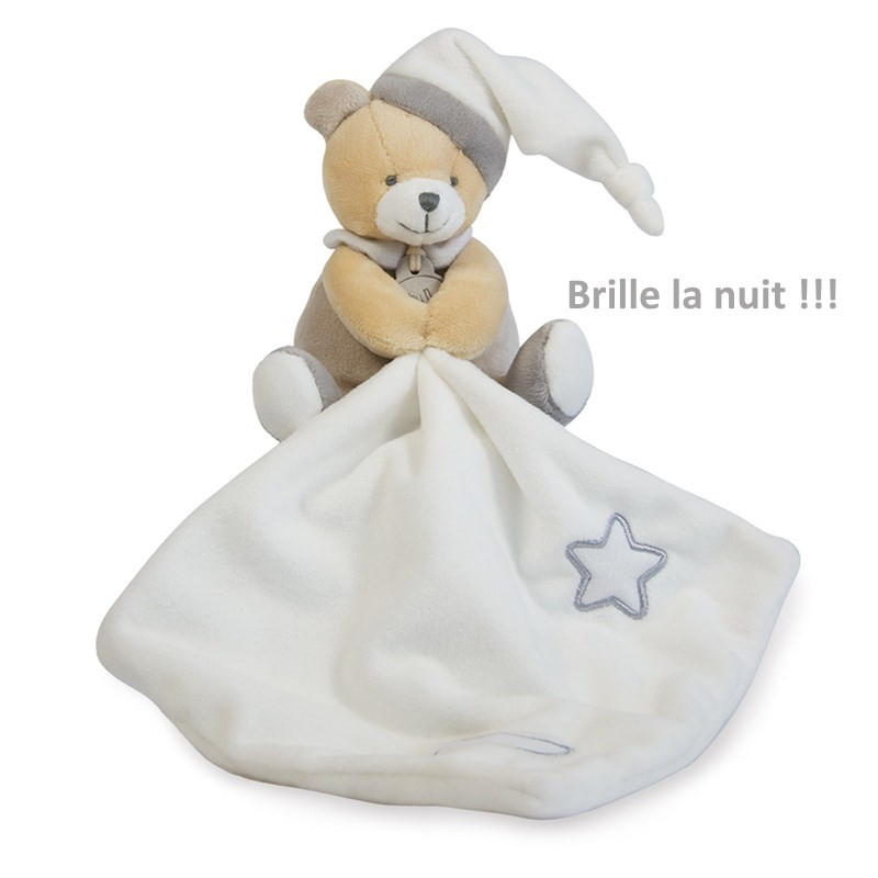 Doudous personnalisés-au prenom-copy of Ourson gris baby Night
