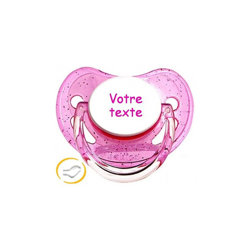 Sucette-personnalisée-prénom-Tétine personnalisée A paillettes