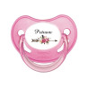 Sucette-personnalisée-prénom-Thème Ange / Visage / flèche Tétine personnalisée